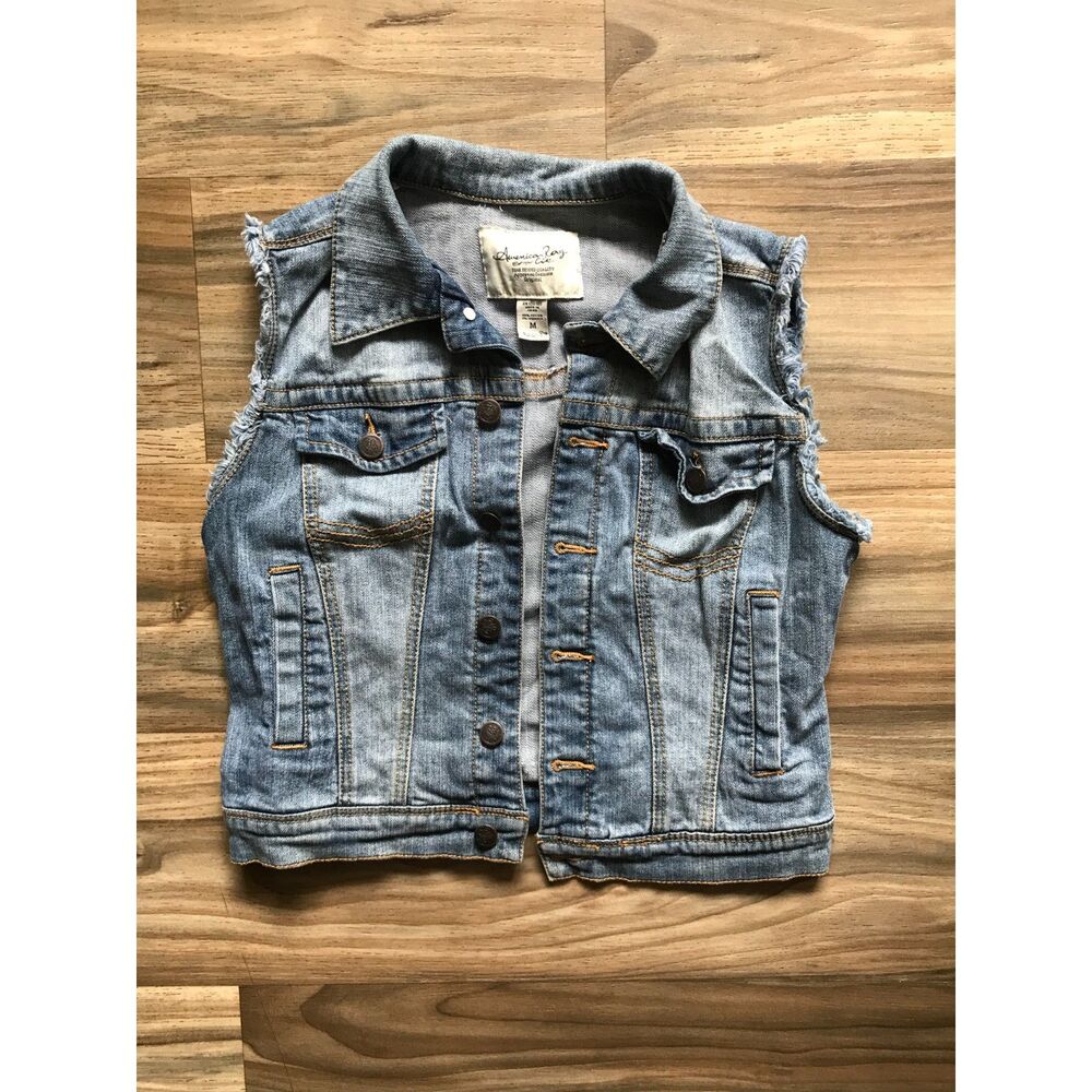 Vintage American Rag Denim Sleeveless Medium Vest
